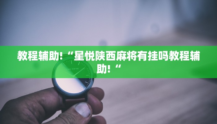 教程辅助!“星悦陕西麻将有挂吗教程辅助!“