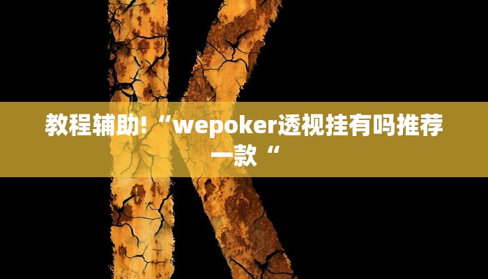 实测辅助”wepoker私人局可以开挂吗”其实确实有挂