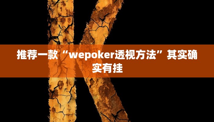 实测辅助”(WePoKer)究竟透视挂真的假的”其实确实有挂