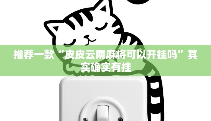 推荐一款“皮皮云南麻将可以开挂吗”其实确实有挂
