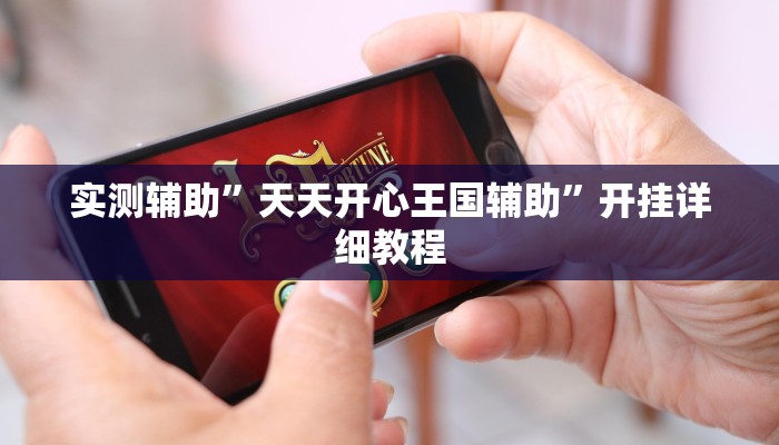 实测辅助”天天开心王国辅助”开挂详细教程