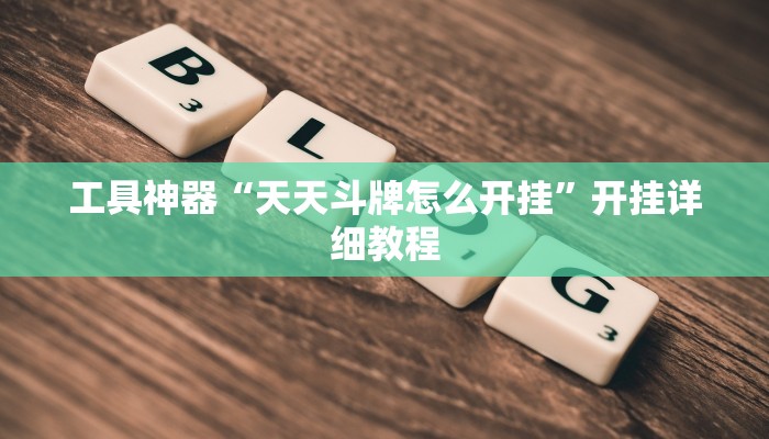 工具神器“天天斗牌怎么开挂”开挂详细教程
