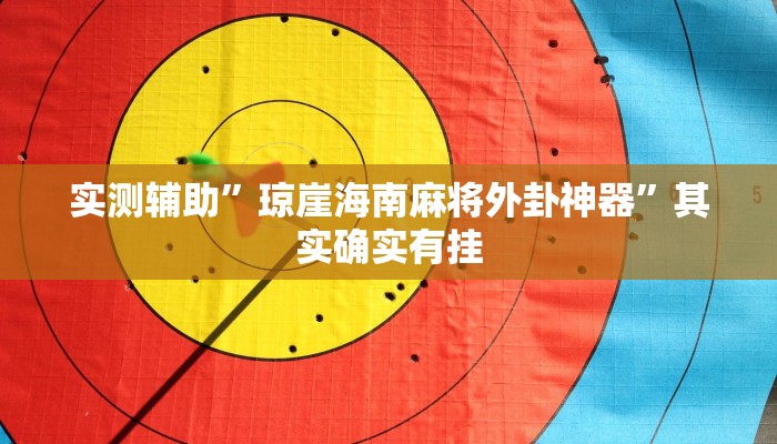 实测辅助”琼崖海南麻将外卦神器”其实确实有挂