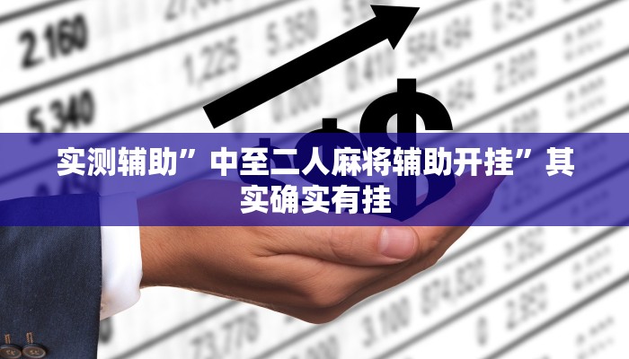 实测辅助”中至二人麻将辅助开挂”其实确实有挂