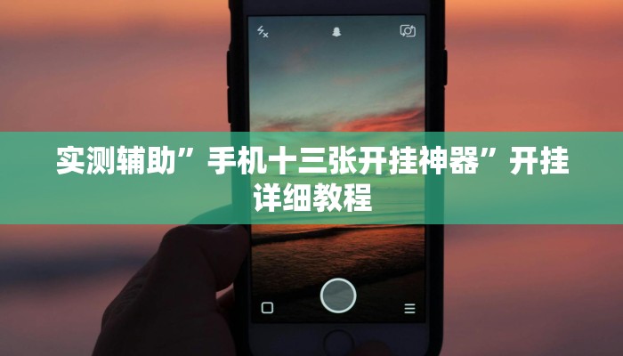 实测辅助”手机十三张开挂神器”开挂详细教程