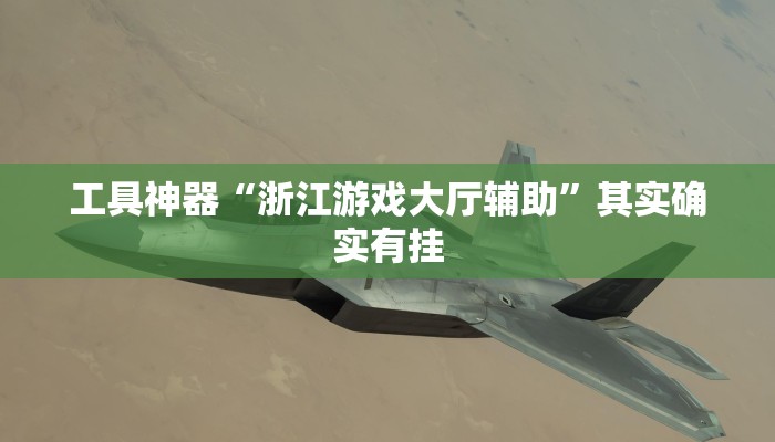 工具神器“浙江游戏大厅辅助”其实确实有挂