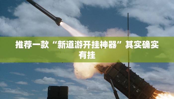 推荐一款“新道游开挂神器”其实确实有挂