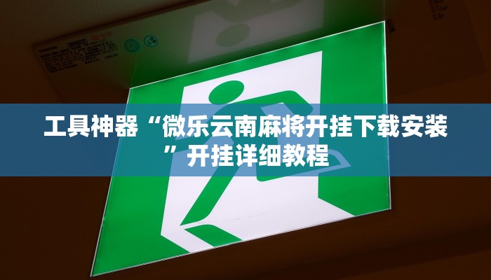 工具神器“微乐云南麻将开挂下载安装”开挂详细教程