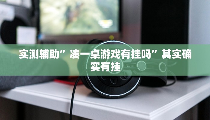 实测辅助”凑一桌游戏有挂吗”其实确实有挂