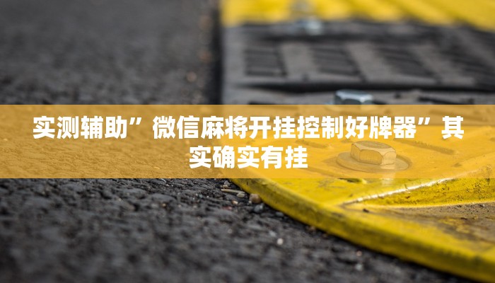 实测辅助”微信麻将开挂控制好牌器”其实确实有挂
