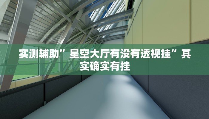 实测辅助”星空大厅有没有透视挂”其实确实有挂