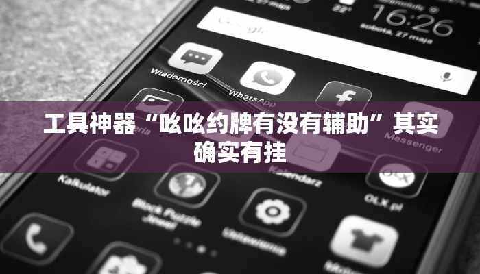 工具神器“吆吆约牌有没有辅助”其实确实有挂