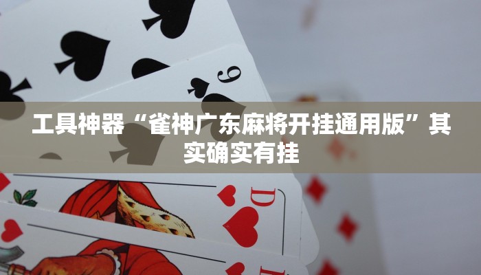 工具神器“雀神广东麻将开挂通用版”其实确实有挂