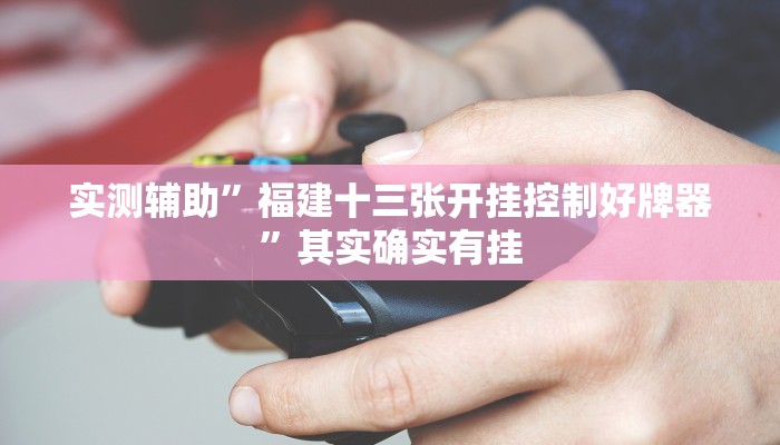 实测辅助”福建十三张开挂控制好牌器”其实确实有挂