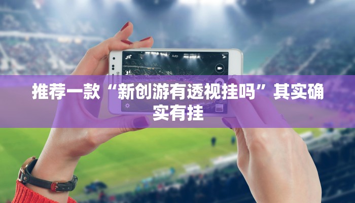 推荐一款“新创游有透视挂吗”其实确实有挂