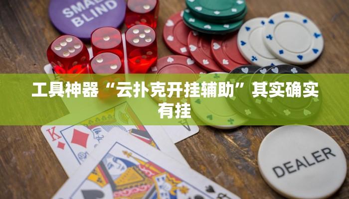 工具神器“云扑克开挂辅助”其实确实有挂