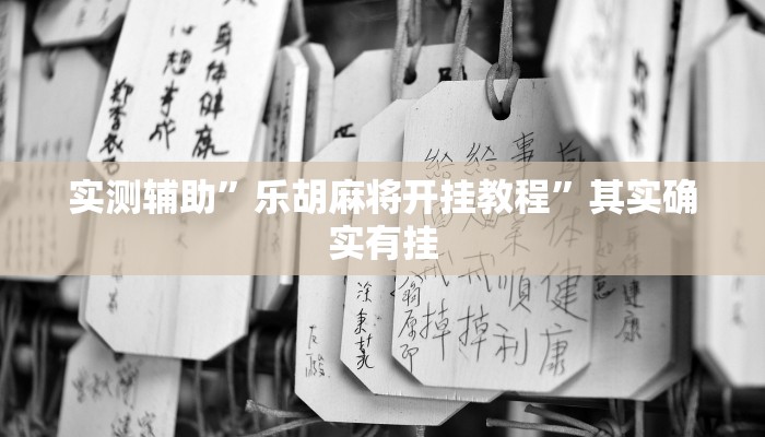 实测辅助”乐胡麻将开挂教程”其实确实有挂