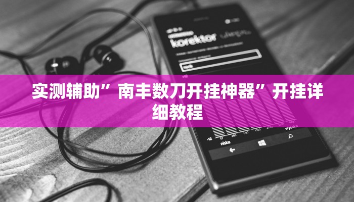 实测辅助”南丰数刀开挂神器”开挂详细教程