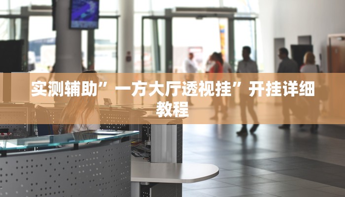 实测辅助”一方大厅透视挂”开挂详细教程