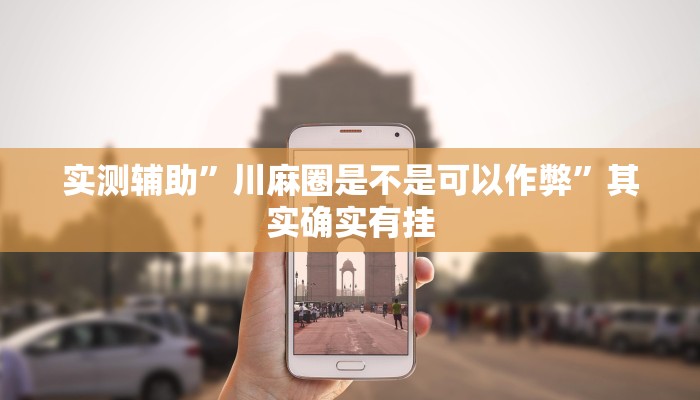 实测辅助”川麻圈是不是可以作弊”其实确实有挂