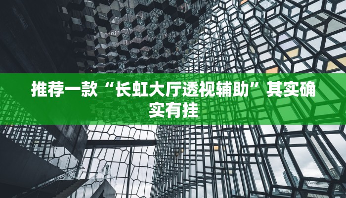 推荐一款“长虹大厅透视辅助”其实确实有挂