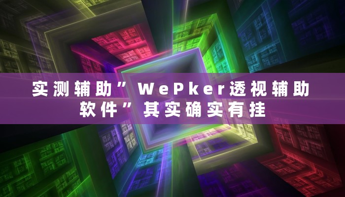 实 测 辅 助 ” W e P k e r 透 视 辅 助 软 件 ” 其 实 确 实 有 挂