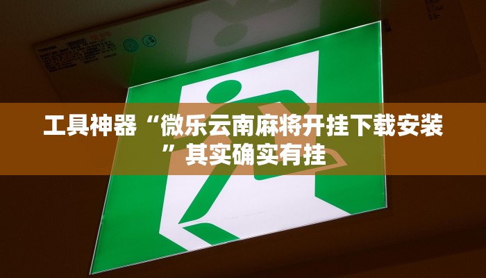 工具神器“微乐云南麻将开挂下载安装”其实确实有挂
