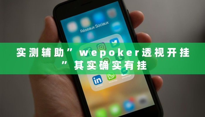 实 测 辅 助 ” w e p o k e r 透 视 开 挂 ” 其 实 确 实 有 挂