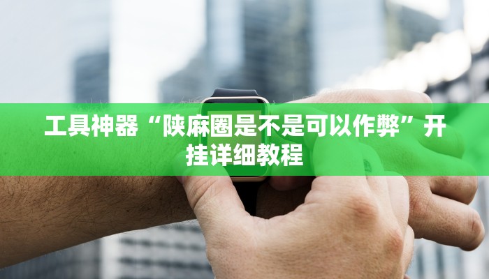 工具神器“陕麻圈是不是可以作弊”开挂详细教程