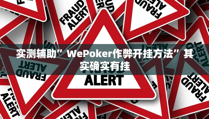 实测辅助”WePoker作弊开挂方法”其实确实有挂
