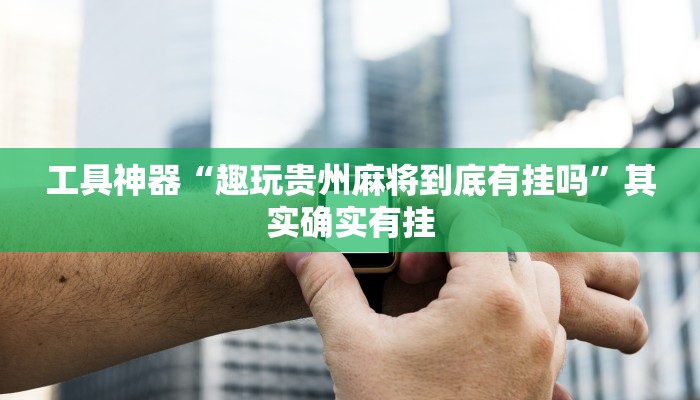 工具神器“趣玩贵州麻将到底有挂吗”其实确实有挂