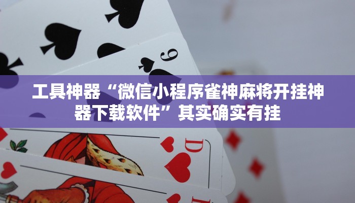 工具神器“微信小程序雀神麻将开挂神器下载软件”其实确实有挂