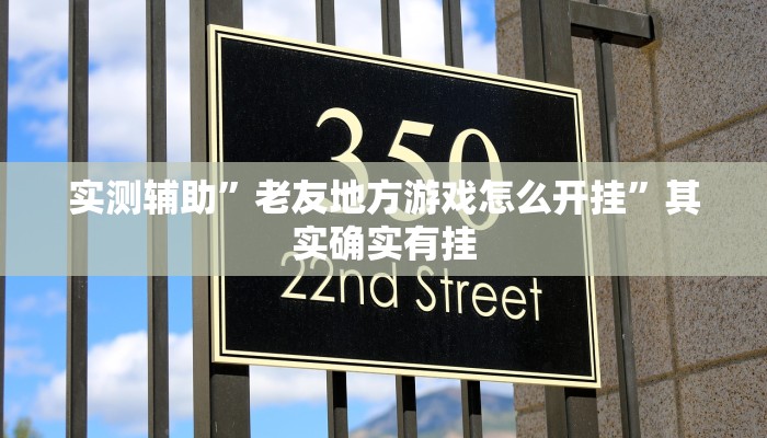 实测辅助”老友地方游戏怎么开挂”其实确实有挂