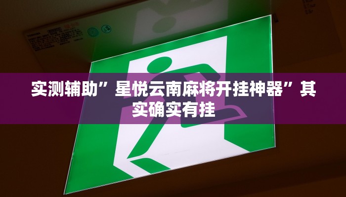 实测辅助”星悦云南麻将开挂神器”其实确实有挂