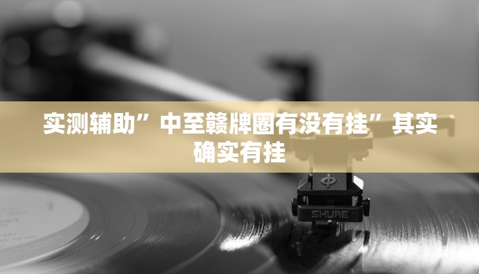 实测辅助”中至赣牌圈有没有挂”其实确实有挂