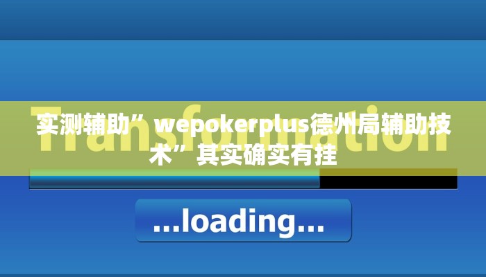 实测辅助”wepokerplus德州局辅助技术”其实确实有挂