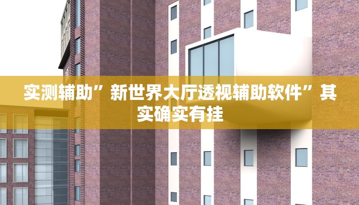 实测辅助”新世界大厅透视辅助软件”其实确实有挂