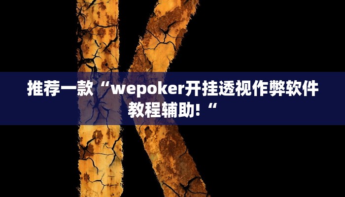 推荐一款“wepoker开挂透视作弊软件教程辅助!“