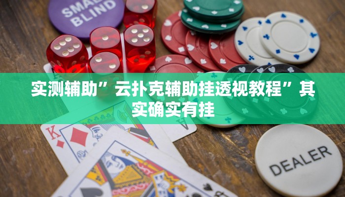 实测辅助”云扑克辅助挂透视教程”其实确实有挂