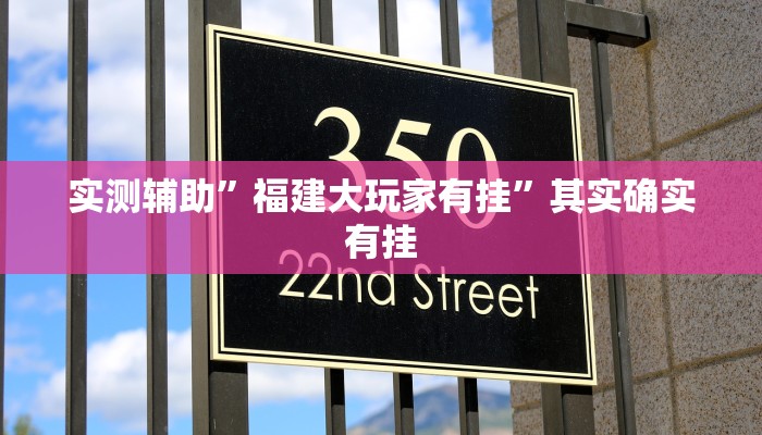 实测辅助”福建大玩家有挂”其实确实有挂