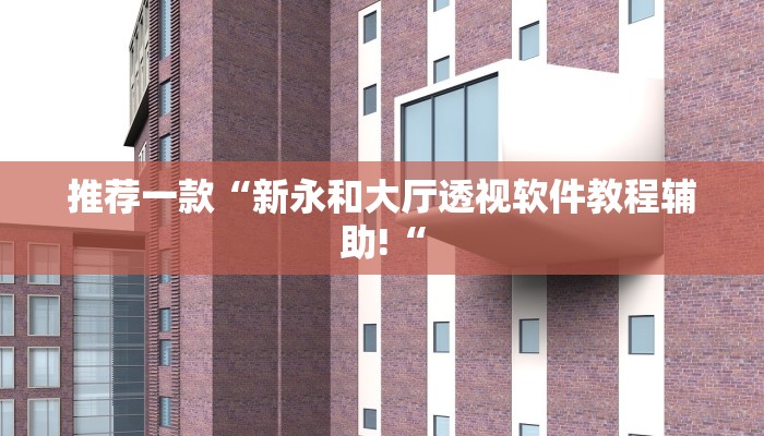 推荐一款“新永和大厅透视软件教程辅助!“