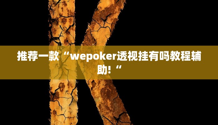 推荐一款“wepoker透视挂有吗教程辅助!“