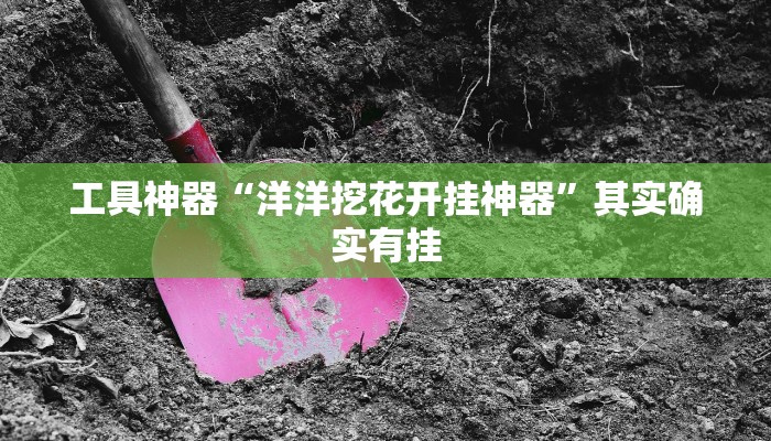 工具神器“洋洋挖花开挂神器”其实确实有挂
