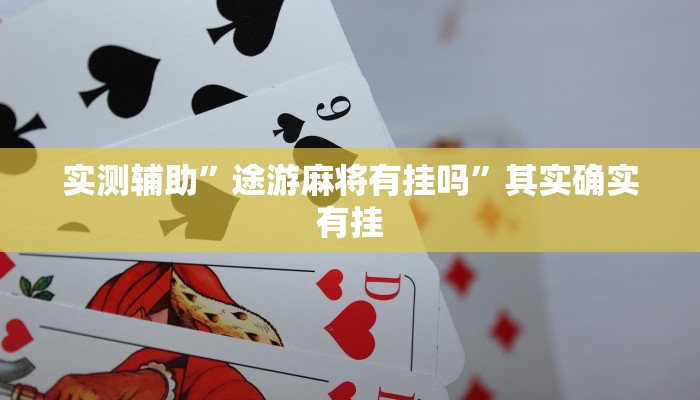 实测辅助”途游麻将有挂吗”其实确实有挂
