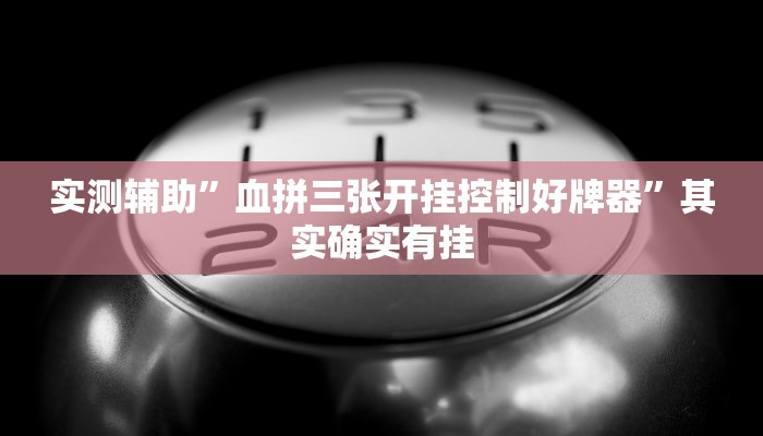 实测辅助”血拼三张开挂控制好牌器”其实确实有挂