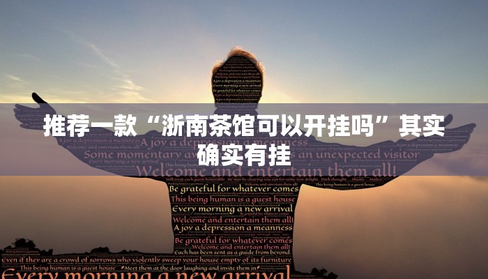 推荐一款“浙南茶馆可以开挂吗”其实确实有挂