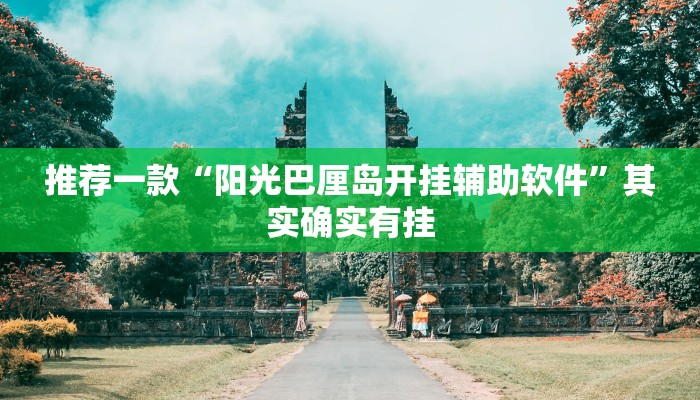 推荐一款“阳光巴厘岛开挂辅助软件”其实确实有挂