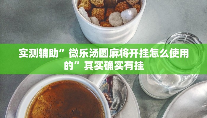 实测辅助”微乐汤圆麻将开挂怎么使用的”其实确实有挂