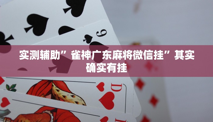 实测辅助”雀神广东麻将微信挂”其实确实有挂