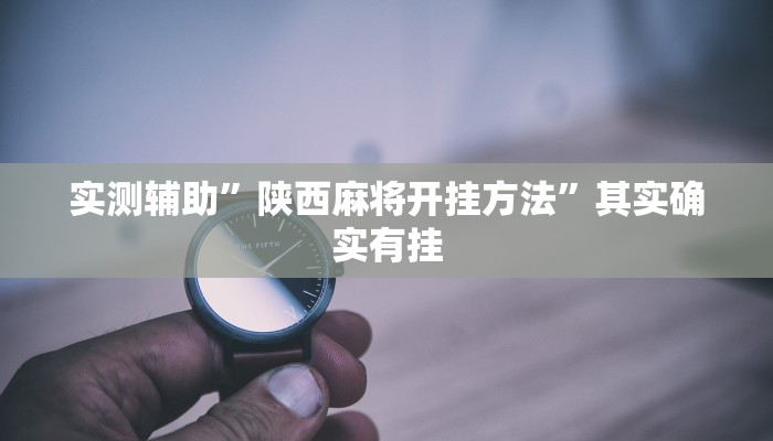 实测辅助”陕西麻将开挂方法”其实确实有挂